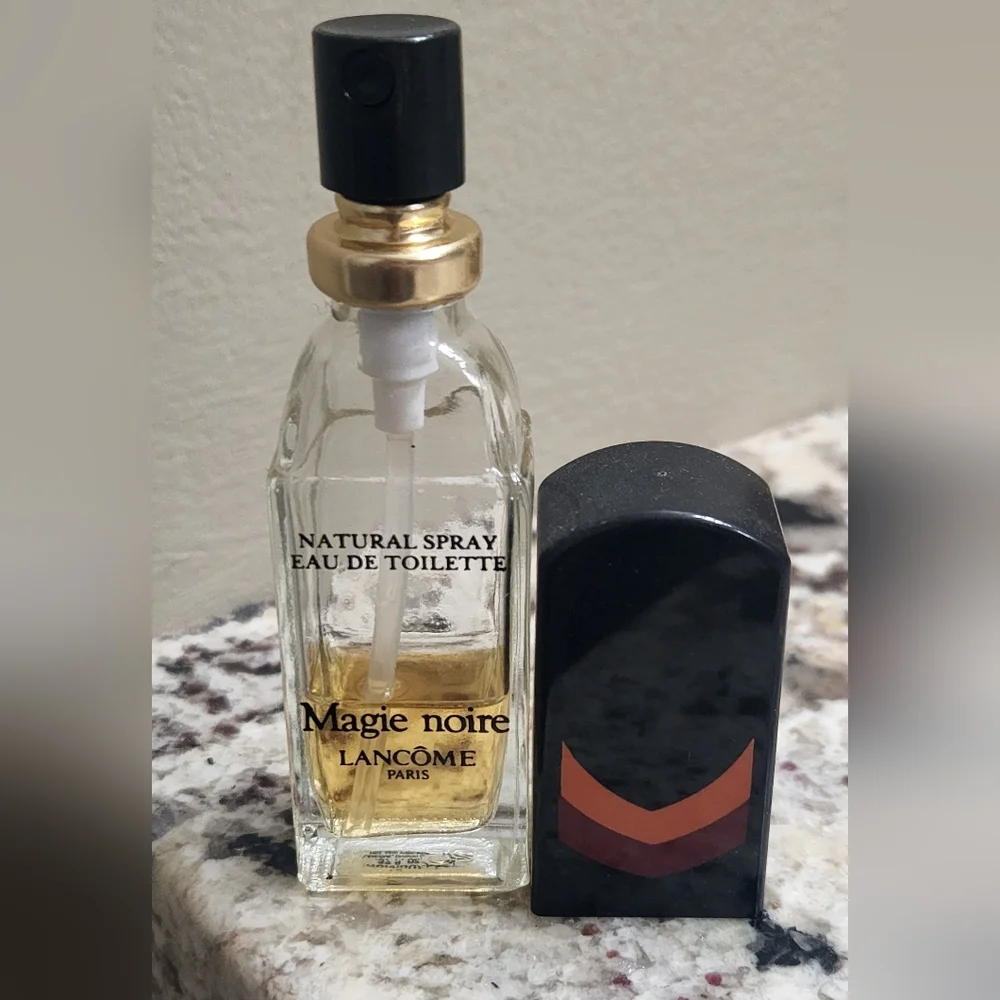 Vintage Lancome Magie Noire Eau de Toilette .37 Fl Oz - 11mL - 30% Full - Picture 2 of 3